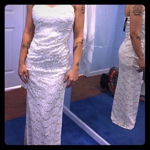 White gold and Cream wedding dress